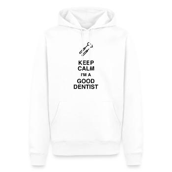 dentiste / dent / médecin / médecine - Sweat à capuche Premium bio Homme - blanc - Devant - Nico (187cm)