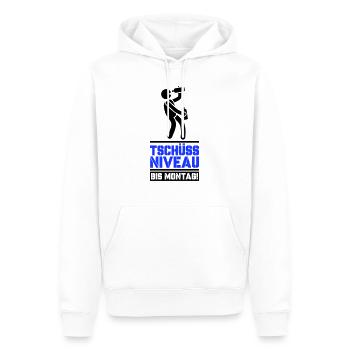 tschüss niveau bis montag - Männer Premium Bio Hoodie - Weiß - Vorne - Nico (187cm)