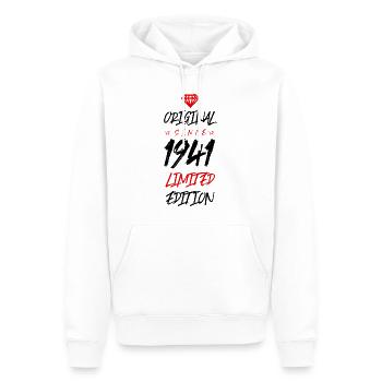 1941 Limited Edition - Men’s Premium Organic Hoodie - white - Front - Nico (187cm)