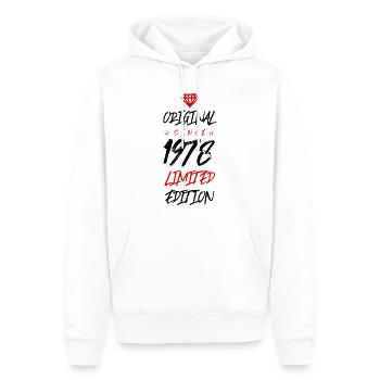 1978 limited edition - Männer Premium Bio Hoodie - Weiß - Vorne - Nico (187cm)