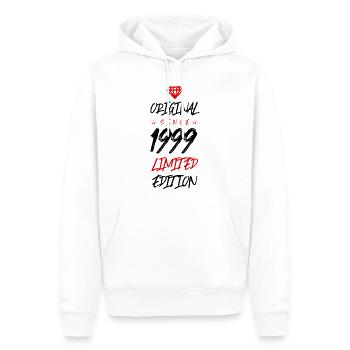 1999 Édition limitée - Sweat à capuche Premium bio Homme - blanc - Devant - Nico (187cm)