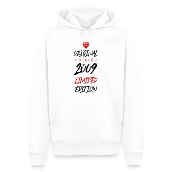 2009 limited edition - Männer Premium Bio Hoodie - Weiß - Vorne - Nico (187cm)