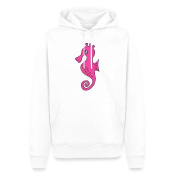 Süße Ozeantiere – Lustiges Cartoon-Seepferdchen - Männer Premium Bio Hoodie - Weiß - Vorne - Nico (187cm)