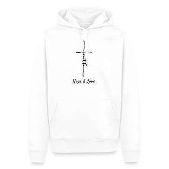 Christianity Christian Believer Love Gift - Men’s Premium Organic Hoodie - white - Front - Nico (187cm)