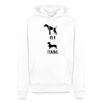 4x4 Dachshund - Men’s Premium Organic Hoodie - white - Front - Nico (187cm)