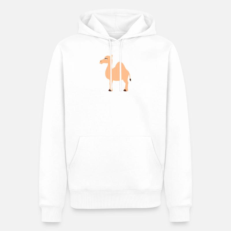 Kamel - Männer Premium Bio Hoodie - Weiß