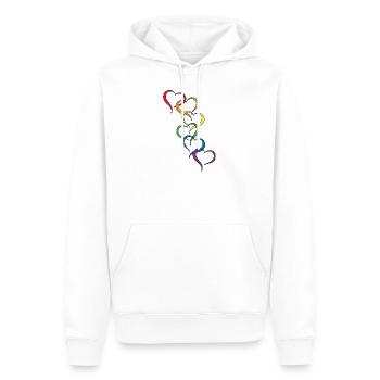 LGBT Cadeau sort Amis Pride Droits - Sweat à capuche Premium bio Homme - blanc - Devant - Nico (187cm)