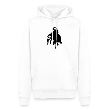 graffiti_2 - Sweat à capuche Premium bio Homme - blanc - Devant - Nico (187cm)