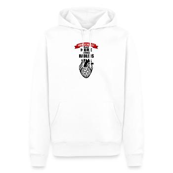 Radsport Spruch Herz eines Radlers für Radprofis - Männer Premium Bio Hoodie - Weiß - Vorne - Nico (187cm)