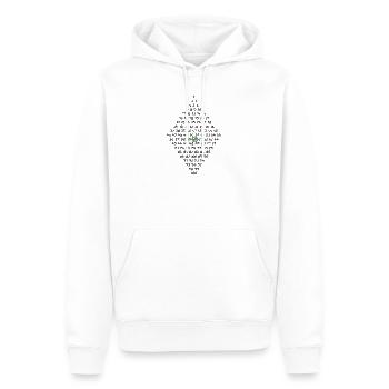 60e anniversaire - Sweat à capuche Premium bio Homme - blanc - Devant - Nico (187cm)