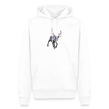 Renne - Sweat à capuche Premium bio Homme - blanc - Devant - Nico (187cm)