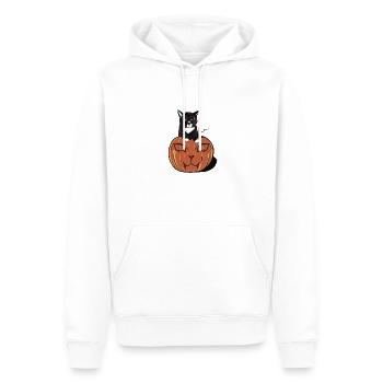 Halloween Black Cat - Men’s Premium Organic Hoodie - white - Front - Nico (187cm)