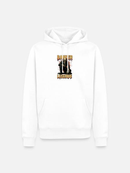Banker Legend - Männer Premium Bio Hoodie - Weiß