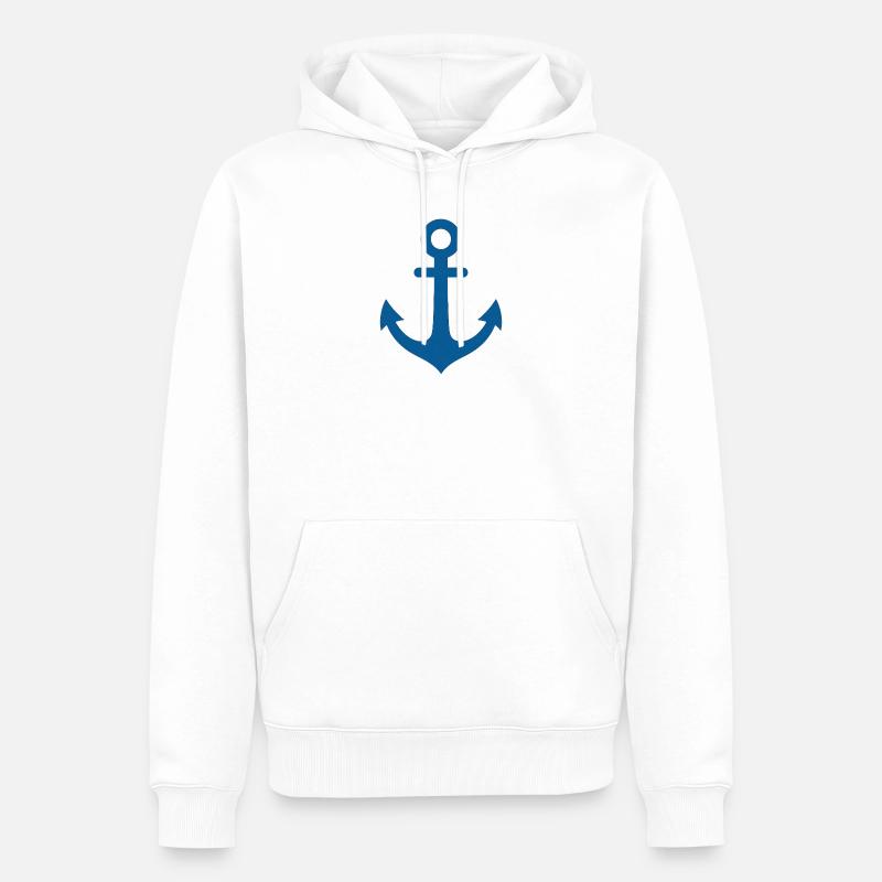 Conception d’ancrage - Sweat à capuche Premium bio Homme - blanc