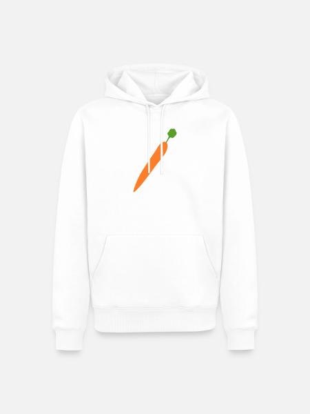 Lebendige Karottenillustration für Feinschmecker - Männer Premium Bio Hoodie - Weiß