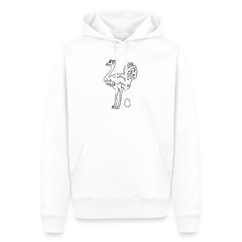 Autruche - Sweat à capuche Premium bio Homme - blanc - Devant - Nico (187cm)
