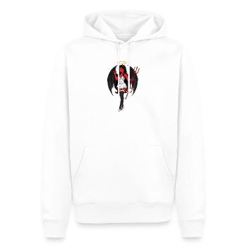 Devil Angel with Halo and Staff - Men’s Premium Organic Hoodie - white - Front - Nico (187cm)