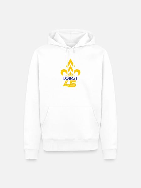 Fleur de Lys Loiret 45 - Men’s Premium Organic Hoodie - white