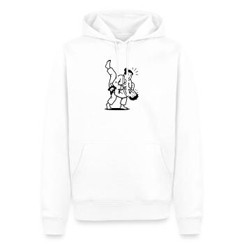 Judoka Throw - Men’s Premium Organic Hoodie - white - Front - Nico (187cm)