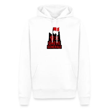 Generalstreik – Gewerkschaft - Männer Premium Bio Hoodie - Weiß - Vorne - Nico (187cm)