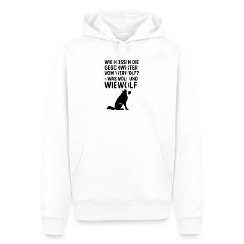 Drôle de loup-garou : Enfants à l’école primaire - Sweat à capuche Premium bio Homme - blanc - Devant - Nico (187cm)