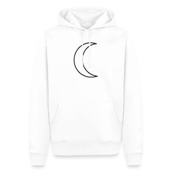 Mond Silhouette - Männer Premium Bio Hoodie - Weiß - Vorne - Nico (187cm)