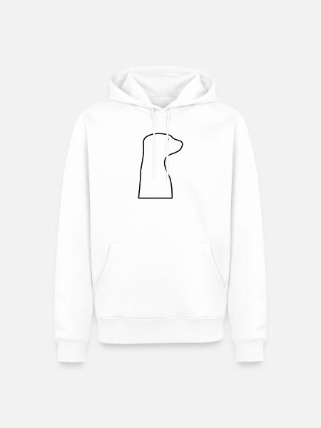 Suricate - Sweat à capuche Premium bio Homme - blanc