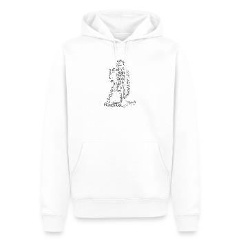 Un motif de floorball clair pour chaque jour - Sweat à capuche Premium bio Homme - blanc - Devant - Nico (187cm)