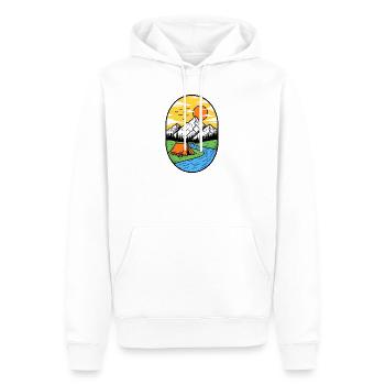 Mountain Sun Campfire Tent - Men’s Premium Organic Hoodie - white - Front - Nico (187cm)