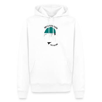Ne déteste pas le joueur, déteste le jeu - mec - Sweat à capuche Premium bio Homme - blanc - Devant - Nico (187cm)