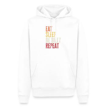 Mange, dors, sois Billy, répète le nom rétro - Sweat à capuche Premium bio Homme - blanc - Devant - Nico (187cm)