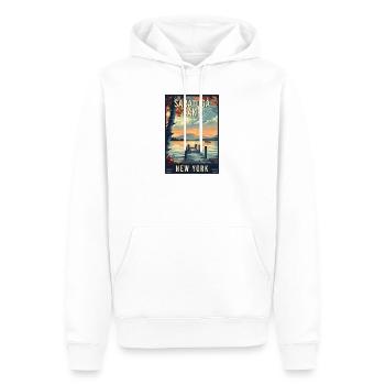 Erleben Sie den Saratoga Lake im Bundesstaat New York - Männer Premium Bio Hoodie - Weiß - Vorne - Nico (187cm)