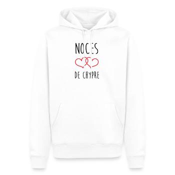 Hochzeit von Zypern 6 Jahre hochzeit - Männer Premium Bio Hoodie - Weiß - Vorne - Nico (187cm)