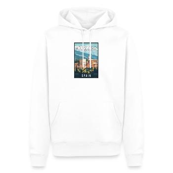 Entdecken Sie Granada in Spanien Die Schönheit von Alhambra - Männer Premium Bio Hoodie - Weiß - Vorne - Nico (187cm)