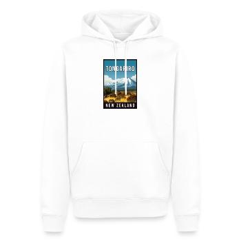 Explore Tongariro in New Zealand - Men’s Premium Organic Hoodie - white - Front - Nico (187cm)