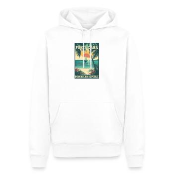 Découvrez Punta Cana République dominicaine - Sweat à capuche Premium bio Homme - blanc - Devant - Nico (187cm)