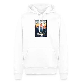 Explorez les majestueuses Dolomites en Italie - Sweat à capuche Premium bio Homme - blanc - Devant - Nico (187cm)