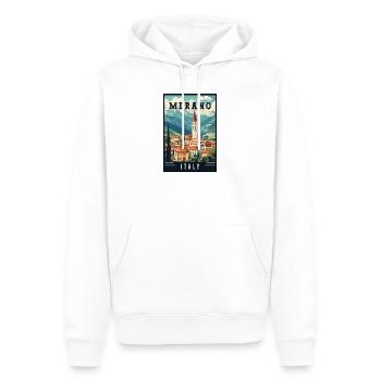 Découvrez le Merano à couper le souffle en Italie - Sweat à capuche Premium bio Homme - blanc - Devant - Nico (187cm)
