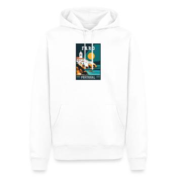 Experience Captivating Faro in Portugal - Men’s Premium Organic Hoodie - white - Front - Nico (187cm)