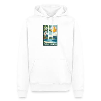 Erkunden Sie tropische Moorea in Französisch-Polynesien - Männer Premium Bio Hoodie - Weiß - Vorne - Nico (187cm)