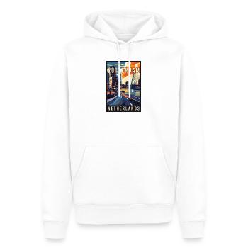 Découvrez la magnifique Rotterdam aux Pays-Bas - Sweat à capuche Premium bio Homme - blanc - Devant - Nico (187cm)