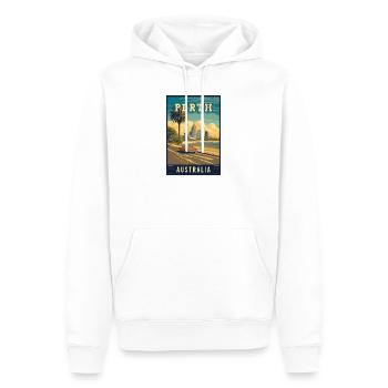Experience City by the Swan River Perth Australia - Men’s Premium Organic Hoodie - white - Front - Nico (187cm)