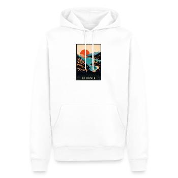 Entdecken Sie die Strandalpen und historischen Städte Albaniens - Männer Premium Bio Hoodie - Weiß - Vorne - Nico (187cm)