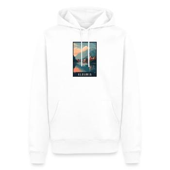 Entdecken Sie die Strandalpen und historischen Städte Albaniens - Männer Premium Bio Hoodie - Weiß - Vorne - Nico (187cm)