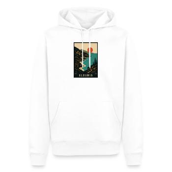 Explorez les plages, les montagnes et l’histoire de l’Albanie - Sweat à capuche Premium bio Homme - blanc - Devant - Nico (187cm)