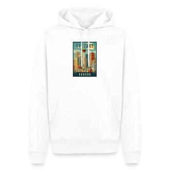 Entdecken Sie die malerische Stadtlandschaft von Calgary in Kanada - Männer Premium Bio Hoodie - Weiß - Vorne - Nico (187cm)