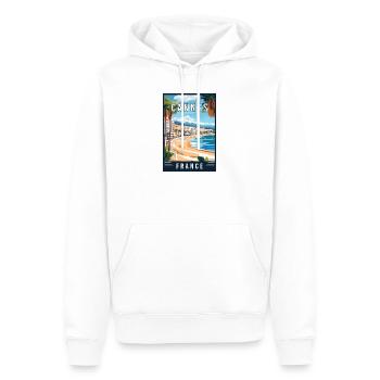 Entdecken Sie die französische Riviera und Cannes in Frankreich - Männer Premium Bio Hoodie - Weiß - Vorne - Nico (187cm)