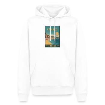Erleben Sie die französische Riviera und Cannes in Frankreich - Männer Premium Bio Hoodie - Weiß - Vorne - Nico (187cm)