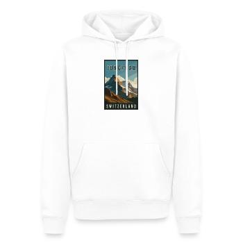 Découvrez le paysage suisse Jungfrau en Suisse - Sweat à capuche Premium bio Homme - blanc - Devant - Nico (187cm)
