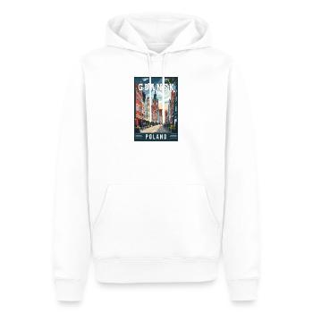 Discover Stunning Gdansk City in Poland - Men’s Premium Organic Hoodie - white - Front - Nico (187cm)